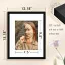 11x14 Picture Frame Set of 10, Display Pictures 8x10 with Mat or 11 x 14 Without Mat, Photo Frame Collage for Wall Gallery Decor, Hanging or Tabletop Display, Black