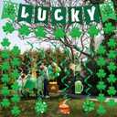 3 x OHOME St Patricks Day Decorations - Hanging Swirls,Banner,Shamrock Garland - Shamrock Decorations St Patty's Day Accessories Party Favors for Home Door Birthday | St. Patrick's Day Decor