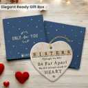 2 x Sister Christmas Ornament 2025 - Xmas Gifts for Sisters Far Away on Birthday, Unique Bestie Soul Sister Gifts for Women, Cute Friendship Ornament for Christmas Tree Decorations