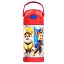 THERMOS FUNTAINER Water Bottle with Straw - 12 Ounce - Kids Stainless Steel Vacuum Insulated Water Bottle with Lid, R ed Paw Patrol