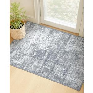 MINIDEAR 2x3 Area Rugs for Entryway, Kitchen Rug Washable Rugs Small Rugs for Bedroom Non Slip Modern Rug Carpet Mat for Home, Gray (Grey)