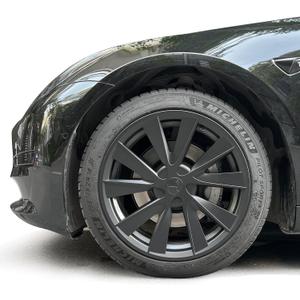 Hubcap for Tesla Model 3 Wheel Cover 18 Inch Hub Cap Replacement Uberturbine Wheel Covers for Model 3 Rim Protector 4PCS (Black, Model 318 Inch)