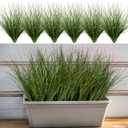 48PCS 17.3" Fake Plants Artificial Wheat Grass Greenery Plastic Plants Fake Grass Artificial Plants for Outdoor Decor Artificial Plant with Greenery Stems for Indoor Home Decoration