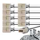 G9 Socket,Ceramic G9 Bulb Lamp Holder,G9 Bi-Pin Light Socket with Wire for G9 Base Halogen Incandescent LED House Hold Light Bulb (10-Pack)