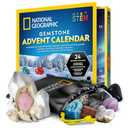 NATIONAL GEOGRAPHIC 2024 Advent Calendar Gems - 24 Gems to Discover Every Day, Christmas Countdown Rocks Collection with Digging Kit (English Language Only)