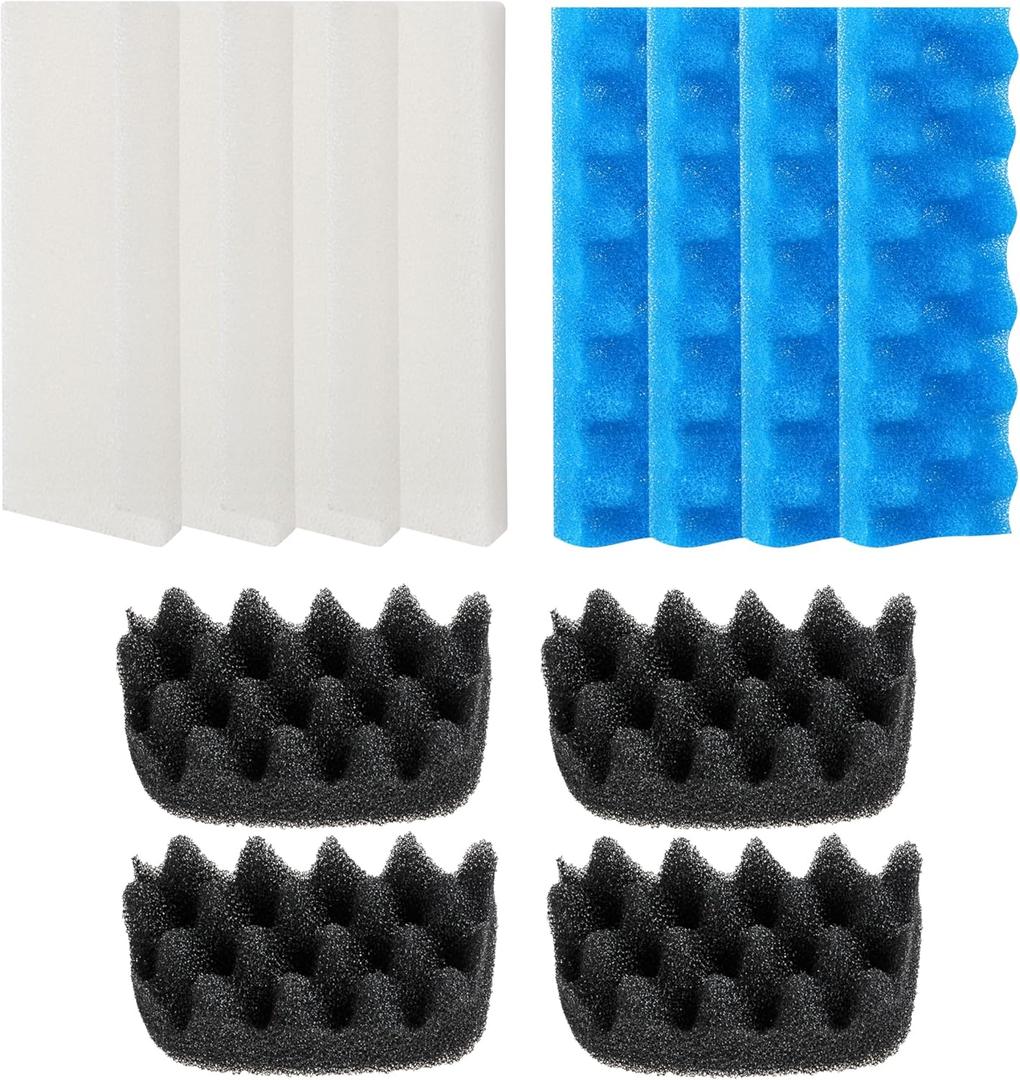 12Pcs Canister Filter Media for Fluval 406/407 Bio Foam Value Pack, Replacement Aquarium Filter Medias