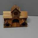 Bird Houses for Outside, 5-Hole Wooden Birdhouse for Bluebirds Finch Swallow Wren Chickadee Hummingbird, Hanging Bird House for Outdoor Clearance Garden Courtyard