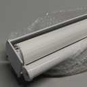 LazBlinds Cordless Zebra Blinds for Windows, Free-Stop Roller Windows Shades with Cassette, Light Filtering Dual Layer Sheer Shades for Home and Office, 53" W x 72" H, White