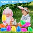 2 x 12 PCS Jumbo Easter Eggs 6 Inch Giant Plastic Bright Solid Easter Eggs Assorted Colors Large Fillable Easter Egg for Easter Party Favor Easter Eggs Hunt Easter Basket Stuffers Fillers Classroom Prize
