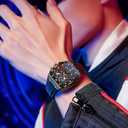 OLEVS Mens Watches Stylish Chronograph Waterproof Luminous Silicon Strap Multifunction Watches for Men Business White Men Wrist Watch