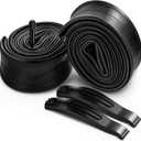 Hapleby 2PCS Premium Bike Tubes Compatible for 26 Inch x 1.75/1.95/2.10/2.125 Bike Tire, Mountain Bike Inner Tube with Schrader Valve, 2PCS Levers