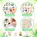 2 x 200 Pcs Animal Stickers for Kids, Cute Animal Individual Stickers for Kids, Watercolor Cute Vinyl Sticker for Classroom Prizes, Party Decor, Birthday Gifts, Crafts (Cute200)