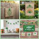 Lucky Day Friendship Themed Stencils for Reusable Painting On Wood Canvas Scrapbook Paper Fabric Pillows Card Making - 12Pcs Saint Patricks Day DIY Art Craft Stencil for Window Door Home Decorations
