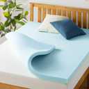Mellow 2.5 Inch Ventilated Memory Foam Mattress Topper, Cooling Gel Infusion, CertiPUR-US Certified, Dorm Essentials, Full