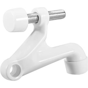 HOMOTEK 8 Pack Hinge Pin Door Stoppers, Adjustable Deluxe Heavy Doorstops for Top of Door, White Rubber Bumper Tips