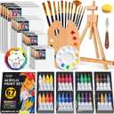 ARTALLY Acrylic Paint Set for Adults & Kids, 67 Pcs Canvas Painting Kits, 32 Colors Acrylic Paint (22ML),Table Easel,Brushes,Canvas, Art Painting Supplies Kit for Students,Artists,Beginners
