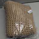 TYUU Waffle Bath Mat, Boho Bathroom Rugs Non Slip Washable Super Absorbent Quick Dry Farmhouse Bathroom Decor, 36"x24" / 3' x 2' Khaki