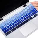 Keyboard Cover for Lenovo Chromebook Flex 5 5i 13" / IdeaPad 3 11.6 / Flex 3 11 / Spin X360 2-in-1 / C330 C340 100e 300e 500e 11.6, Gradual Blue