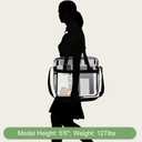 OWINUSTECH Clearbag for Stadium Events,12 x6 x12 Clearbag Stadium Approved Clearpurse for Women Men Quick Pass Clear Totebag for Stadium Events Concerts.