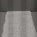 Bathroom Rug Non Slip Bath Mat (16x24Inch White) Water Absorbent Super Soft Shaggy Chenille Machine Washable Dry Extra Thick Perfect Absorbant Best Small Plush Carpet for Shower Floor