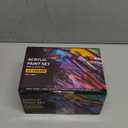 Acrylic Paint Set, 24 Colors (2 oz/Bottle) with 12 Art Brushes, Art Supplies for Painting Canvas, Wood, Ceramic & Fabric, Rich Pigments Lasting Quality for Beginners, Students & Professional Artist