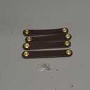 4 Pack Leather Drawer Pulls Dark Brown Cabinet Handles 5 inch Dresser Knobs Cabinet Door Handle, Faux Leather Pulls for Dresser, Closet, Kitchen Cupboard (5in Hole Center, Dark Brown)
