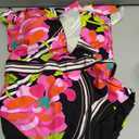 Trina Turk Women's Bougainvillea Ruffle Bandeau One Piece Swimsuit, Floral Print, Adjustable, Bathing Suits for Women (Pink) Size 12 