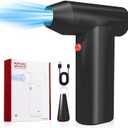 Compressed Electric Air Duster, 180000RPM 3-Gear Adjustable Electric Air Duster Cordless Air Blower for Keyboard, Electric Devices, Car Cleaning (Black)
