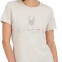 Spyder Womens Core Classic Logo Graphic Short Sleeve Tee T-Shirt, Pearl, L