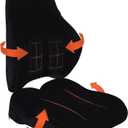 Wheelchair Cushion with Lumbar Pillow (2-Piece Set) for Adults and Seniors.Supportive Memory Foam for Back, Tailbone and Hip Pain Relief, Non-Slip Cover, Removable Straps. (Black)