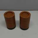 Brown Bed Risers (Set of 4), Adjustable Furniture Risers, 2.3 Inch Height, 1300 lbs Capacity (Raise: 1.3"/2.3")