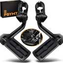 PBYMT Highway Pegs Long Angled 304 Stainless Steel, Highway Footpegs Footrest Fit For 1''&1.25''(25/32mm) Crash Bars Compatible with Harley Davidson Touring Road Glide Road King Street Glide, Black