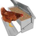 Hooomyai Economical and Practical Automatic Chicken Feeder,Aluminum Alloy Material, 8 lbs Capacity, On-Demand Feeding for 10 Chickens, Anti-Flick Grill