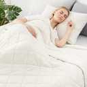 Cozy Bliss Cooling Blanket for Hot Sleepers King Size, Q-Max 0.45 Cooling Comfort, Cold Blankets for Night Sweats Sleeping, Ultra-Cool Lightweight Breathable Summer Blanket for Bed, Off White