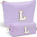 YOOLIFE Birthday Gifts for Women - Birthday Gifts Idea for Her Friends Female Teacher | Personalized Cute Makeup Bag for Women Girlfriend | Cosmetic 2 Pieces Toiletry Makeup Pouch Mothers Day Gifts L