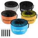 NVAAV 5 Pack RV Sewer Hose Storage with Drawstring Mesh Top, Waterproof RV Accessories Bags Utility Bag Organizer for Garden Fresh Water Hoses Electrical Cords Camper Tools