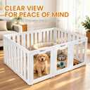 VISCOO Clear Acrylic Indoor Dog Playpen, 10 Panels 24" H, Puppy Playpen