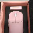 Lamzu Maya X Wireless Gaming Mouse, Ultra Lightweight 47g, Optical Switch, Maximum 30000 DPI, Symmetrical, MCU Nordic 52840, Dust-Proof Encoder, PAW3950 Sensor(Larger Maya) (Pink)