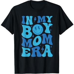 in My Boy Mom Era Boy Mama Gender Reveal T-Shirt Small