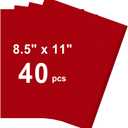 40 Sheets Cardstock 8.5x11, 65lb Red Card Stock, Construction Paper, 180gsm Thick Printer Paper for Printing, Painting, Card Making, Kids School Supplies,Party Decorations