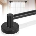 Black Magnetic Curtain Rod for Door:French Magnetic Rod for Classroom Whiteboard Calendar,Small Adjustable Magnetic Towel Bar,Tool-Free Heavy Duty Modern Magnet Cafe Pole No Drilling,16-28 Inch