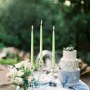 10 Inch Light Green Taper Candle Set, 10 Pack Unscented Dripless Candlesticks for Family Dinner Parties Spring Home Decoration and Wedding