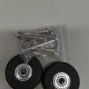 Replacement Luggage Suitcase Wheels OD 48mm Repair Kit Parts Axles Rubber Metal 360 Swivel Caster Bearings Tools Wear-Resistant Mute Flexible Durable Set of (2) Wheels 48mm x 18mm x 6mm