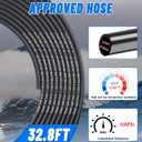 1/4" Air Line Tubing Kit, 32.8FT(10M) SAE J844 PA Nylon Air Hose Tubing with Cutter and Teflon Tape, 1/4" Air Hose with Push to Connect Fittings for Air Brake System Or Fluid Transfer(30PCS)