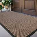 Color&Geometry Outdoor Mat Non-Slip, Low Profile, Easy to Clean, 24"x48", Heavy Duty Front Door Mat, Welcome Matt for Entrance Outside Patio, Khaki