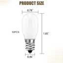 50 Pack Christmas Village Replacement Light Bulb, E12 Base, 6W 120V, White