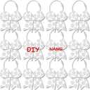 12 Pcs Volleyball Bow Luggage Tags for Volleyball Travel Suitcase Labels with Metal Ring 2.75in Volleyball-Related Keychain PVC Name ID Card and DIY Pocket Hug Card for Men Women Travel Bag Suitcase