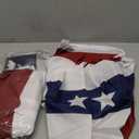 Outdoor Bunting Flags 3PCS 2x4 FT American Pleated Fan Flags,4th of July Patriotic Buntings,Outside Veteran's Day, Independence Day, Memorial Day Decorations