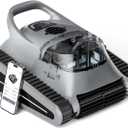 Pool Vacuum for Above Ground Pool Up to 2000 Sq.ft, Pool Vacuum for Inground Pools Lasts Up to 150 Mins, Dual Brushes for Superior Cleaning, Pool Cleaner for Wall, Floor and Auto Mode (Deep Gray)