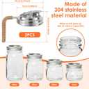 Mason Jar Flip Lids, Stainless Steel Wide Mouth Airtight Canning Lids with Handle and Non-Slip Design, Easy-to-Use Sealed Lids for Mason Jars